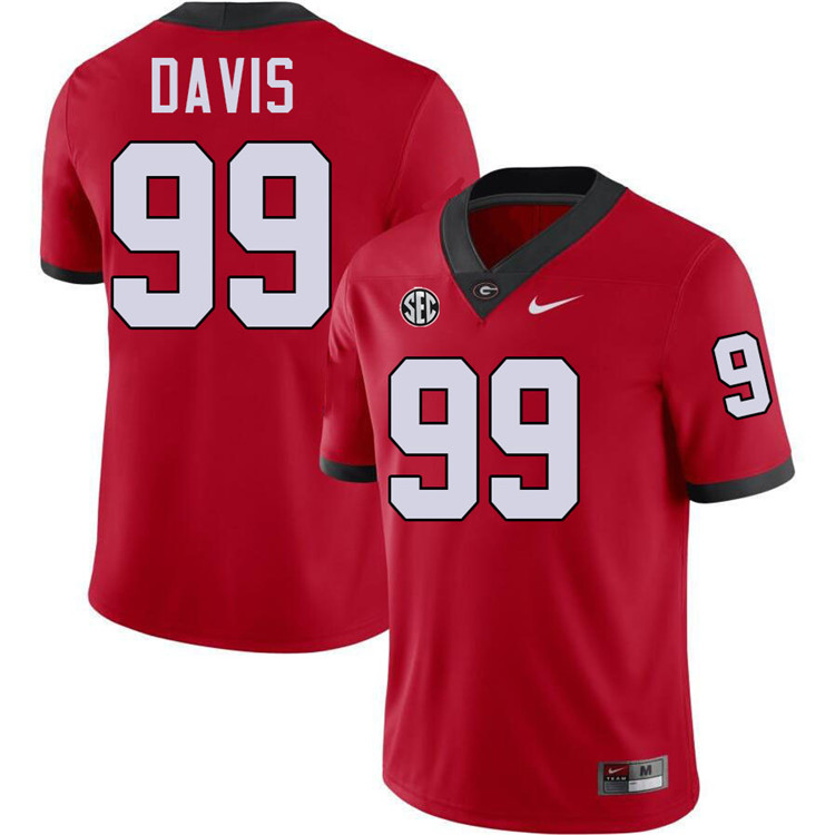 Jordan Davis Georgia Jersey,University Of Georgia Bulldogs Football Jersey,Uniforms,Gears-Red